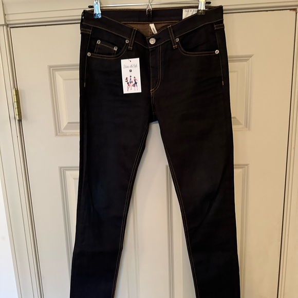 EUC women’s rag & bone dark wash skinny jeans, size 28 - Picture 6 of 8